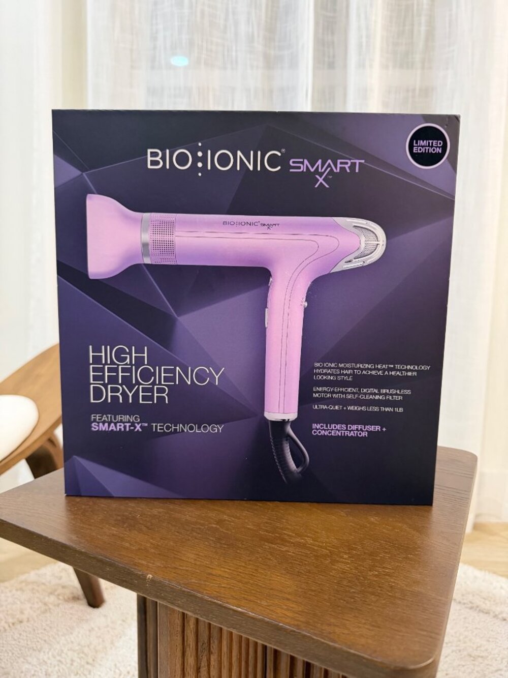 Bio Ionic Smart-X High Efficiency Hair Dryer Limited Edition Lavender With Diffu